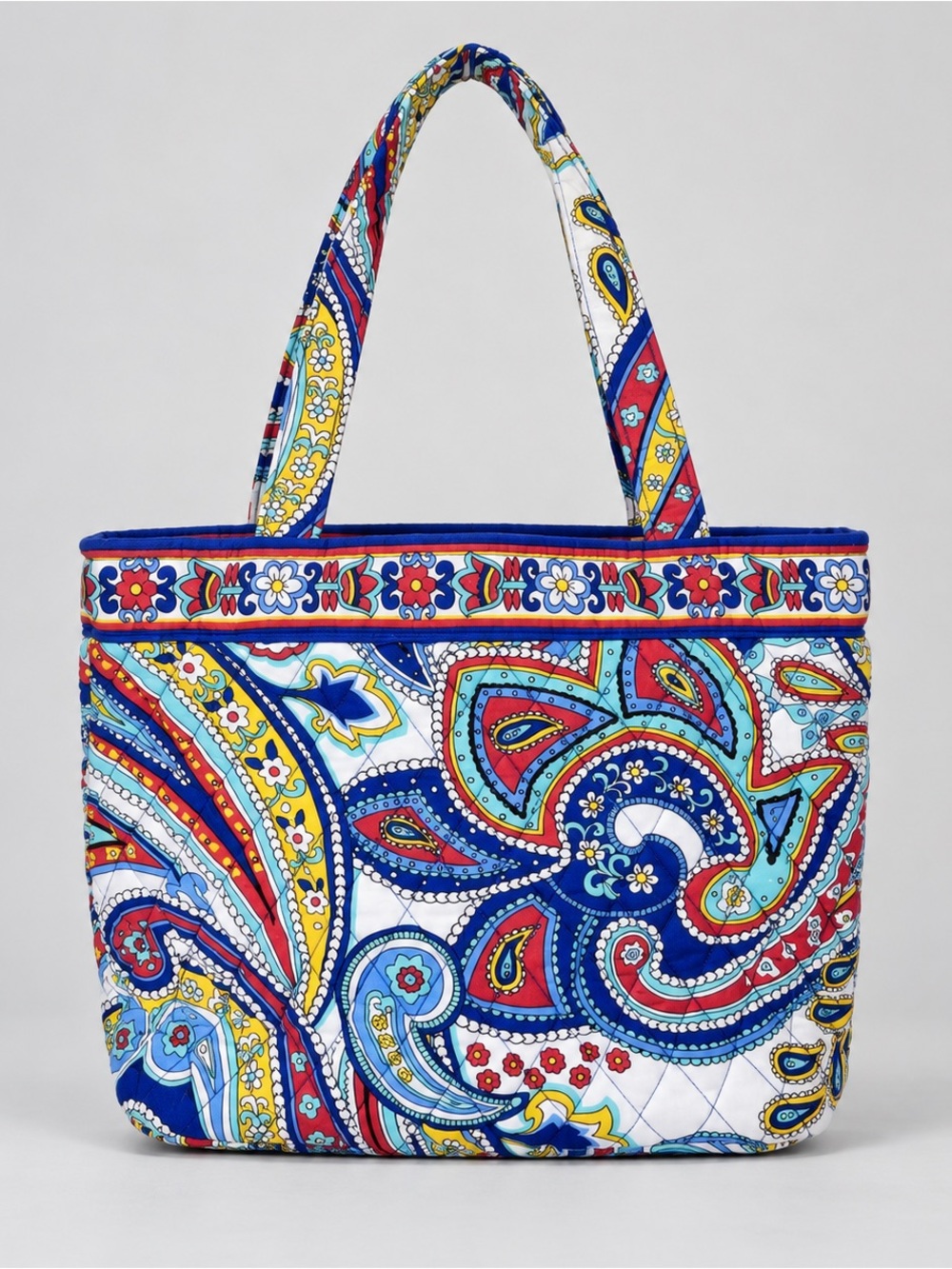 Vera Bradley Marina Paisley Tote Bag Purse Bohemian Quilted Cottage